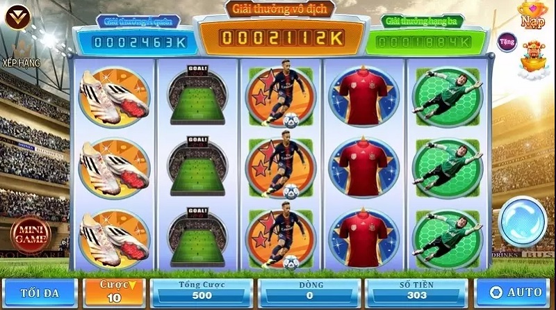 3 phòng chơi khác nhau tại slot bóng đá cho người chơi tự do lựa chọn